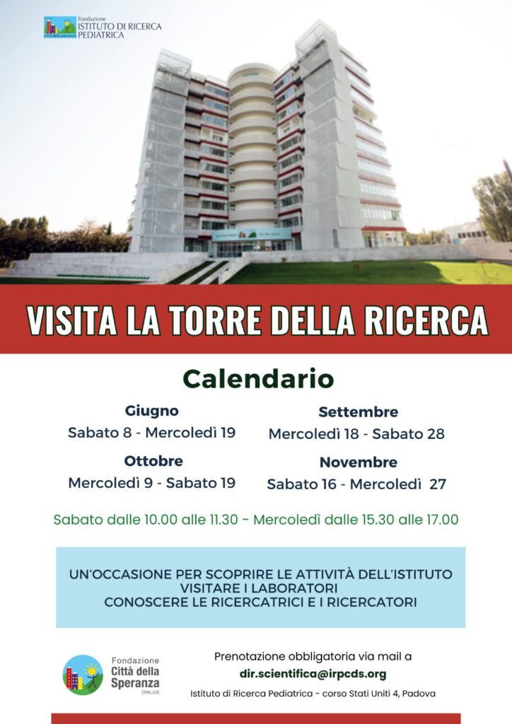 Visite Torre della Ricerca IRP Città della Speranza giugno 2024