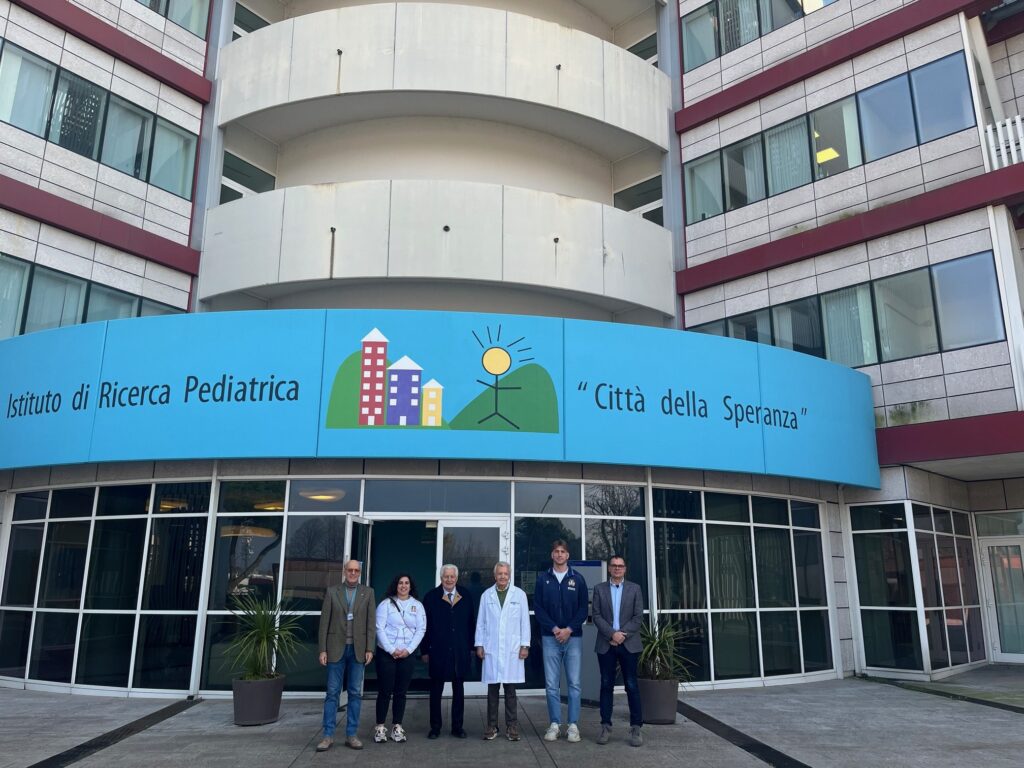 Federazione Italiana Rugby in visita alla Torre della Ricerca IRP Città della Speranza